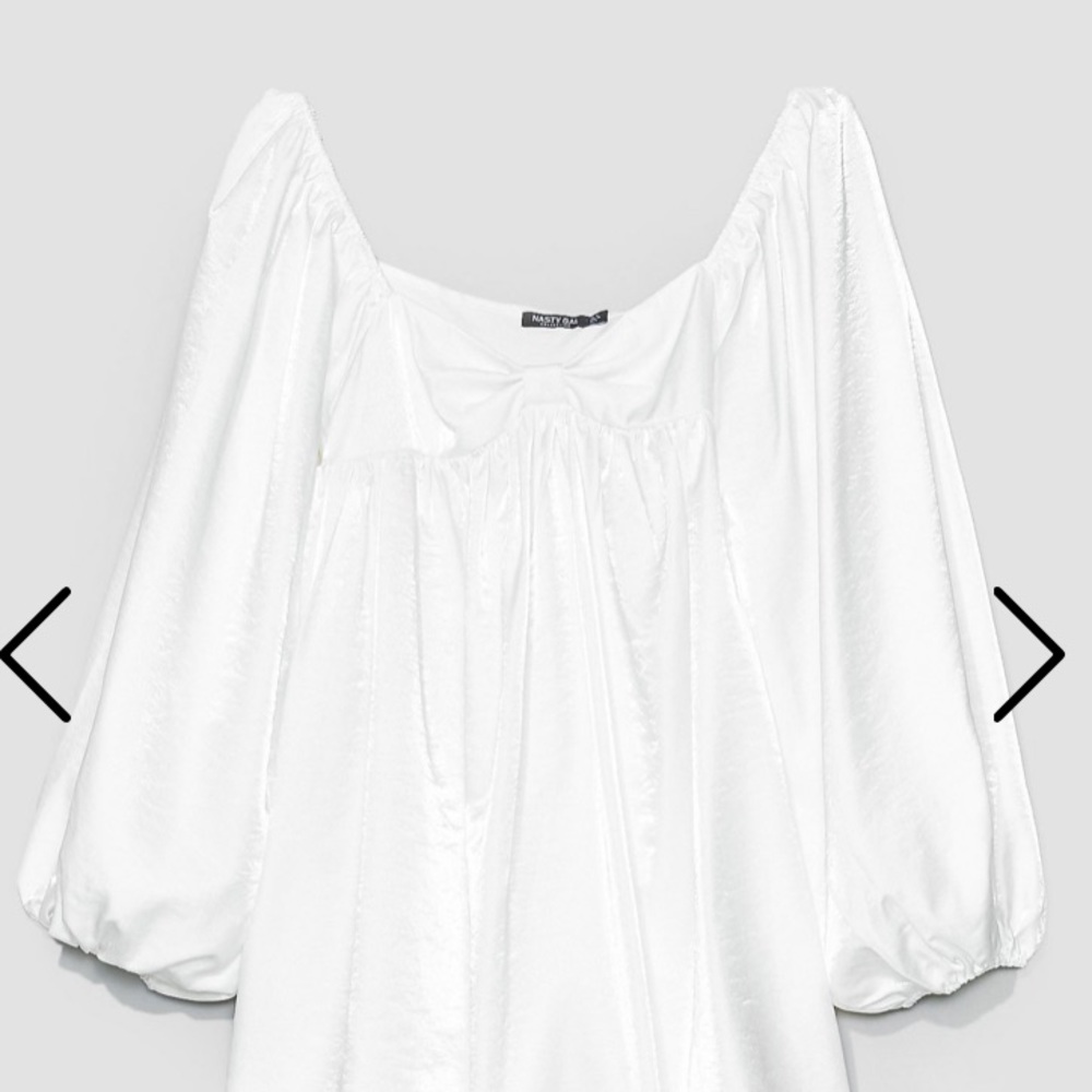 taffeta balloon sleeve dress